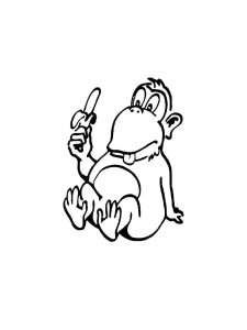 Monkey Coloring Pages 80