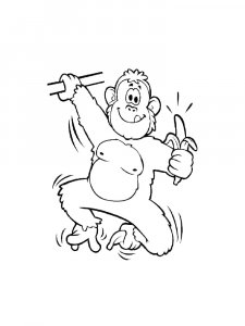 Monkey Coloring Pages 96