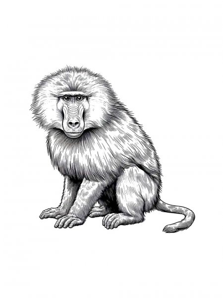 Monkey coloring pages