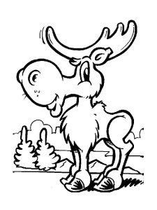Moose coloring page - picture 18