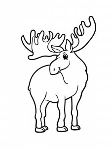 Moose coloring page - picture 2