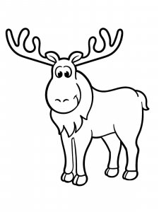 Moose coloring page - picture 21