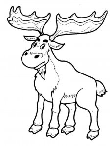 Moose coloring page - picture 23