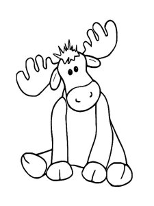 Moose coloring page - picture 3