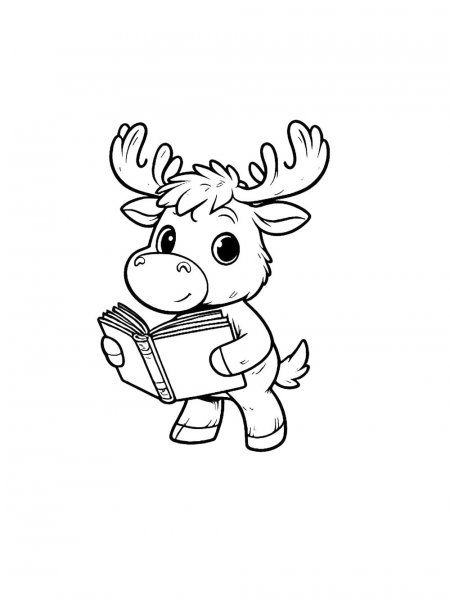 Moose coloring pages