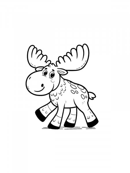 Moose coloring pages