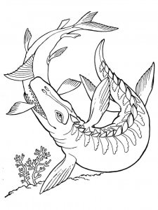 Mosasaurus coloring page - picture 11