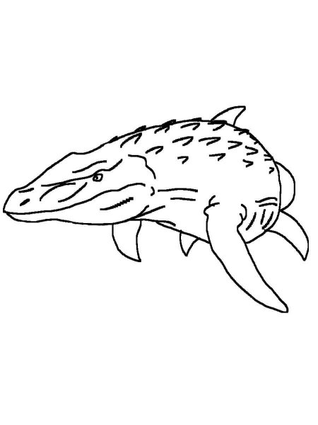 Mosasaurus coloring pages