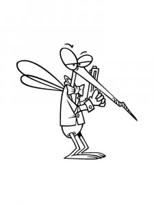 Mosquito coloring page - picture 19