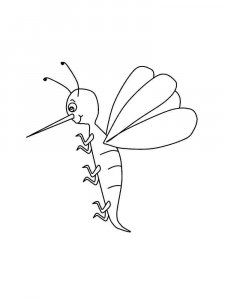 Mosquito coloring page - picture 7