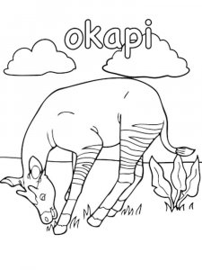 Okapi coloring page - picture 1
