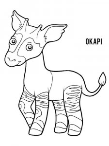 Okapi coloring page - picture 7
