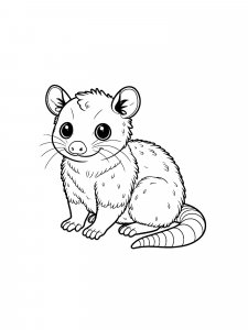 Opossum Coloring Pages 23