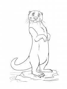 Otter coloring page - picture 3