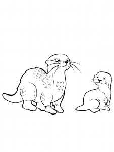 Otter coloring page - picture 7