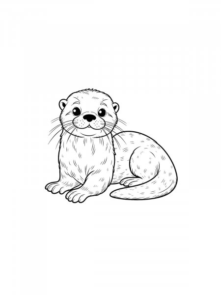 Otter coloring pages