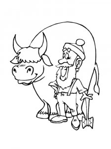 Ox coloring page - picture 2