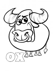 Ox coloring page - picture 21