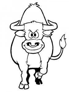 Ox coloring page - picture 3