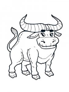 Ox coloring page - picture 4