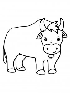 Ox coloring page - picture 6