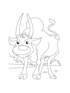 Ox coloring page - picture 8