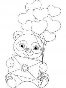 Panda coloring page - picture 1