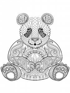Panda coloring page - picture 12
