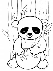 Panda coloring page - picture 19