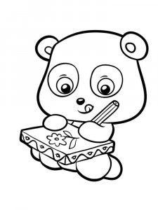 Panda coloring page - picture 20