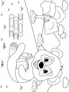 Panda coloring page - picture 27
