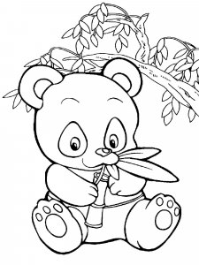 Panda coloring page - picture 28