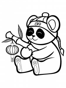 Panda coloring page - picture 29