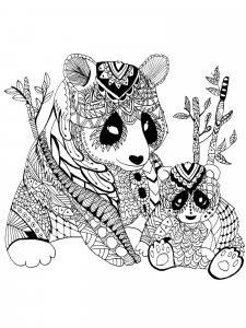 Panda coloring page - picture 3