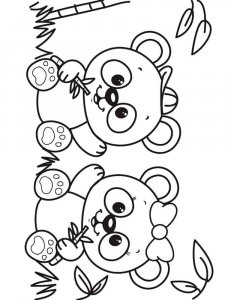 Panda coloring page - picture 32