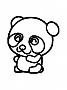 Panda coloring page - picture 33