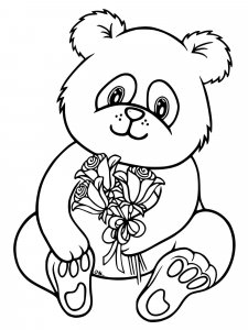 Panda coloring page - picture 38
