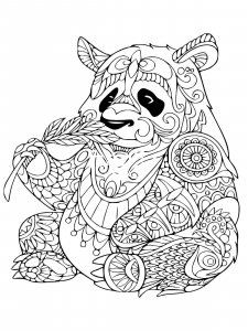 Panda coloring page - picture 4