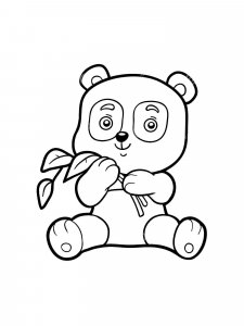 Panda coloring page - picture 7