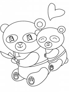 Panda coloring page - picture 9