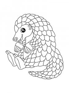 Pangolin coloring page - picture 10