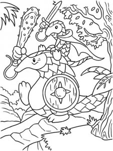 Pangolin coloring page - picture 11