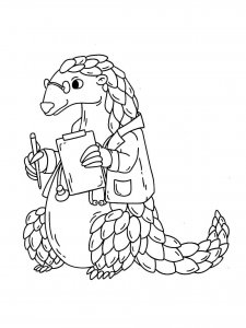 Pangolin coloring page - picture 14