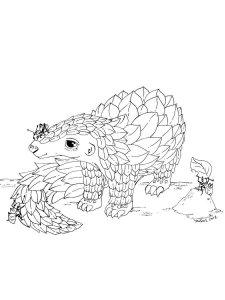 Pangolin coloring page - picture 2