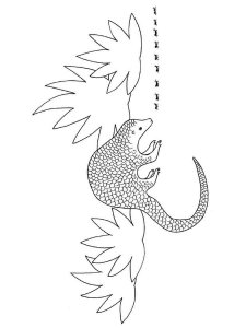Pangolin coloring page - picture 4