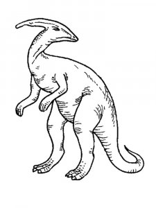 Parasaurolophus coloring page - picture 1