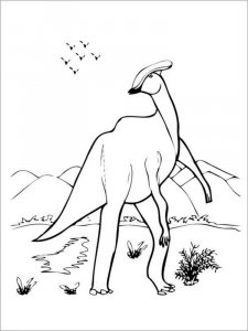 Parasaurolophus coloring page - picture 10