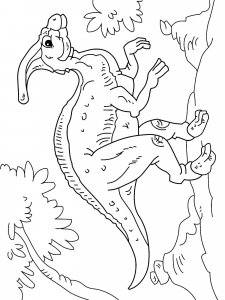 Parasaurolophus coloring page - picture 12