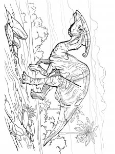 Parasaurolophus coloring page - picture 14
