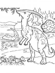 Parasaurolophus coloring page - picture 3